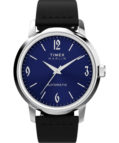 Marlin® Automatic Leather Strap Watch